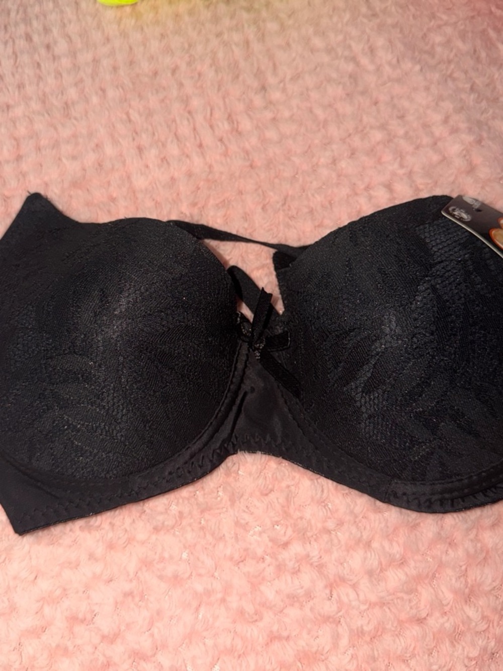 Croton Black Lace Strapless Push-Up Bra